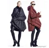 Men's Trench Coats Winter Fashion Brand Wear Asymmetrical Longer Than the Knee Real Duck Down Jacket Cape Style Design Warm Fkca