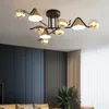 Chandeliers Modern Nordic Design LED Chandelier For Living Room Bedroom Dining Kitchen Ceiling Lamp Black Gold Glass Ball E14 Light