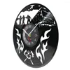 Wandklokken Firefighter Record Clock Modern Design Fire Fighting Home Decor Quartz Naald Watch voor Dept Firemen Gift