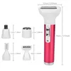 Epilator 5-in-1 electric hair removal rechargeable women's shaver nose hair trimmer eyebrow shaper leg armrest bikini trimmer 230406