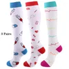 Sports Socks Compressão Homens Mulheres joelhos High Edema Diabetes varizes Valores de veias 20-30 mmHg Running