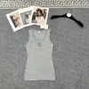 Cropped T-shirts Dames Knits Tee Gebreide Sport Top Tank Tops Vrouw Vest Yoga Tees