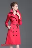 Classlc England Style Women Middle Trench Coat Trench Coat عالية الجودة تصميم العلامة التجارية مزدوجة الصدر حجم خندق الأزياء S-XXL