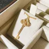 Collier T Series V Gold High Quality Luxury Heart Crown Key Collier Fashion's Fashion's Versatile Full Diamond Diamond Pull Chain de chaîne J4OC