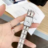 Diğer Saatler Moda Kadınlar Saatler En İyi Marka Lüks Paslanmaz Çelik Bant Dikdörtgen Dial Wristwatches Quartz Su Geçirmez Lady Girl Mothersd A J230413