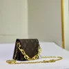 Mini bolso cruzado de lujo Diseñador Bolso con cadena para las axilas Bolsos de hombro Señora de cuero Bolso casual Monederos de alta calidad Diseñador Mujer