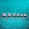 Stud Smyoue Screw Thread 1-4CT Moissanite Earring Studs for Women Men Solitaire Ear Stud S925 Solid Silver White Gold Plated YQ231107