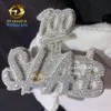 Preço por atacado Jóias de luxo iced out vvs moissanite hip hop 925 prata esterlina moda jóias nome personalizado pingentes