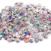 Jewelry Findings 50pcs/lot Mix Many styles 18mm Metal Snap Button Charm Rhinestone Styles Button rivca Snaps Jewelry NOOSA button C068