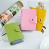 Card Holders 24Cards Holder Bag Simple Solid Color Pocket Case ID For Women Men Credit Organizer Leather Cardholder Wallet