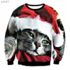 Maglioni da donna Donna S-6XL Brutti maglioni di Natale Verde fiocco di neve Renna Maglioni Top Uomo Divertente stampa 3D Animale Gatto Cane Maglione girocollo L231107