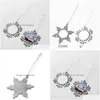 Party Favor Sublimation Christmas Ornaments Metal Creative Blank Diy Ornament Snowflake Pendant Drop Delivery 2 Dhtyh