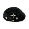 Berets Y166 Star Hat Autumn Winter Women Sassal na zakupy nastolatki Dziewczyna Słodka Cabbie Cap Akcesoria