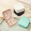 Jewelry Settings Organizer Display Travel Case Boxes Portable Locket Necklace Box Leather Storage Earring Ring Holder 230407