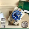 Herrenuhr, automatisches Meiyouda-Uhrwerk, Saphirglas, blaue Leuchtperle, Business-Uhr, 904L-Edelstahlarmband, verstellbar, Montre de Luxe