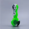 4 inch Mini Spoon Pipes Smoking Bubbler Dab Water Pipe tobacco hand pipe silicone Pipes glass pipe Ultimate Tool Oil Herb Hidden Bowl Ximct