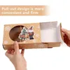 Christmas Decorations Cookie Gift Boxes Treat For Holiday Giving And Party Supplies Kraft Paper Food Bakery With Clear Window Oilpaper Otihh