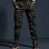Męskie spodnie Wysokiej jakości Khaki Casual Spodnie mężczyźni Wojskowe Joggery Kamuflażowe spodnie ładunkowe Mosty Multi-Pieszen