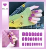 False nagels 24 -stcs ballet platte creatieve slijtage druk op nep met lijm nail art tools make -up