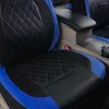 Auto -stoelbekleding 4 stks deksel pu lederen kussen voor voor- en achterstoelen met hoofdsteunbescherming SUV -vrachtwagens busje