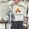 Dames Hoodies Sweatshirts Blessyuki Herfst Abstract Grafisch Gedrukt Trui Dames Warme Losse Streetwear Hoodies Vrouwelijk Zacht Katoen Sweatshirt Met Lange Mouwen J231