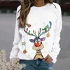 Men's Hoodies Sweatshirts 2023 new European code Express independent station Christmas pattern printed long-sled round-neck hoodie womanL231107