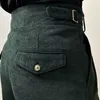 Męskie spodnie biuro-Trousers Ubierają się jesienne zimowe sztrukoi garnitur spodni swobodny brytyjskie spodnie w talii pantelones