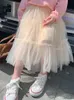 Kjolar Springsummer Children's Clothing Girls 'Net Fluffy Half kjol Baby Pleated Little Fairy Half kjol Högkvalitativ 230406