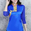 Etniska kläder 2023 kinesisk retro stil topp långärmad mesh gasvägg och höst tibetanska kvinnor lös elegant blus