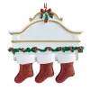 Calcetines de media personalizados de resina Familia de 2 3 4 5 6 7 8 Adorno para árbol de Navidad Decoraciones creativas Colgantes DHL