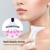 Gesichtsmassagegerät, Nacken-Schönheitsgerät, Doppelkinn- und Halslinienentfernung, Mikroströmungswärme, 3-Farben-LED-Pon-Therapie zur Hautregeneration und -verbesserung 230406