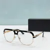 Ny modedesignpilot Optiska glasögon 986 Metall och halva acetatram avantgarde och generös stil avancerad översparent glasögon