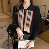 Women's Blouses & Shirts Luxury GGity Letter Printed Silk Designer Pattern Shirts Fashion Office Shirt Tops