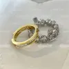 Parringar West Vivi Double Layer Löstagbar Flash Diamond Crown Ring staplad slit Ljus Ring grossist bröllop Luxury Engagement Bijoux Cjewelers