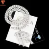 Anpassade smycken Sterling Sier Pass The Diamond Tester VVS Moissanite Iced Out RR Letter Pendant