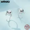 Stud Wostu Real 925 Sterling Silver Cute Sloth Animal Stud Earrings For Women Playful Girl Ear Clips Födelsedagsmycken Present Pendientes YQ231107