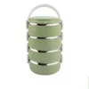 Bento Boxes 1-4 layer lunch box for children's kitchens food storage containers portable picnic baskets circular lunch boxes boxes with handles 230407