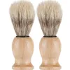 Nylon Material Woody Beard Brush Bristles Shave Tool Man Male Shaving Brushes Shower Room Accessories Clean Home LL