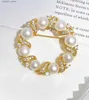 Pins broszki girland design perły piersi kobiety ręcznie robiona hodowana perłowa biżuteria bratkowa Q231107