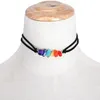 7 Chakra Stone Choker Energy Healing Crystal Yoga Chokers Halsband Handgjorda flerskiktsarmband smycken halsband för kvinnor flickor228w