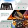 Gräsmattor 1/2/4/6/8/10/12st Solar Flame Torch Light Flicker Light Watertproof Garden Decoration Outdoor Lawn Path Yard Patio Lamp P230406