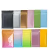 Feuille d'aluminium coloré Zip Lock Sac de rangement plat refermable alimentaire viande café en poudre Snack Noël mariage sucre noix cadeaux thermoscellage Pa Vsjo