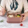 Bento Boxes Silicone de qualité alimentaire bol portable boîte à lunch micro-ondes boîte à bento alimentation contenant des aliments frais vaisselle pour enfants 230407