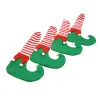 4st Set Elastic Elves Bordstol Ben Fötter Sock ärm för täck Golvskydd Diy Party Gift Sock Jul dekoration för hemmet