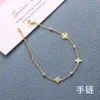 Hot Selling Trend, Fashionable and High-End Feeling, Four Leaf Clover Collarbone Chain, Titanium Steel Necklace, Kvinna