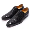 Oxford hommes chaussures affaires décontracté noir marron classique à carreaux à lacets Gentleman chaussures habillées confortables