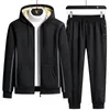 Jogging Clothing Mens Tracksuit 2 Piece Casual Pants Jacket Sweatsuit Sweatshirt Sherpa Set Oversize S-5XL Slim Fit 2023