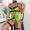 Kadınların iç çamaşırı şeffaf bodysuit Nightgown Fishnet Teddy Sweetwear erotik iç çamaşırı porno kostümleri