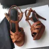 Moda klasik lüks tasarımcı sandalet küçük koku saf altın lüks tasarımcı sandalet platformu yüksek topuklu sandal bayan ayakkabı parti ayakkabıları
