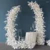 Decoração de festa Arco de casamento de luxo Shiny Blift Horn Iron Stand para Eventos de Casamento Antecedentes de Cerimônia ao ar livre